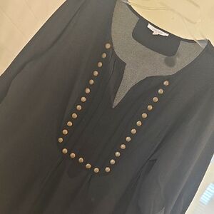 Black Tunic with Bronze Accents